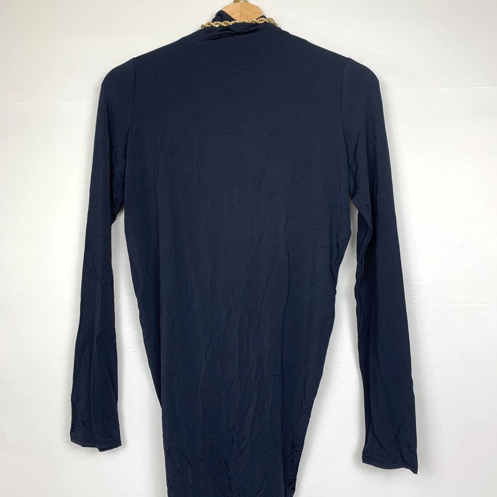NEW Cult Gaia Genevieve Gown Cutout Long Sleeve Maxi Dress Black Gold XS - Picture 9 of 13